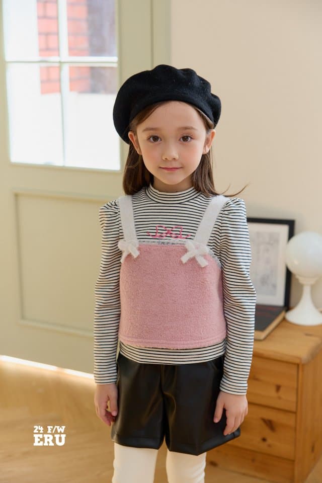 e.ru - Korean Children Fashion - #kidzfashiontrend - Stripe Ribbon Tee - 3