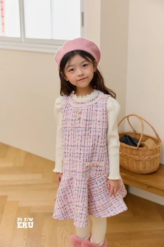 e.ru - Korean Children Fashion - #kidzfashiontrend - Tweed Jumper Skirt - 6