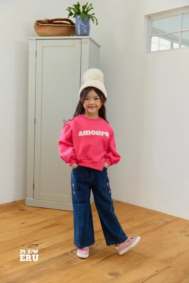 e.ru - Korean Children Fashion - #littlefashionista - Honey Denim Wide Pants - 2