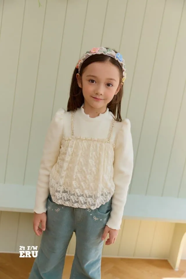 e.ru - Korean Children Fashion - #minifashionista - Lace Tee - 8