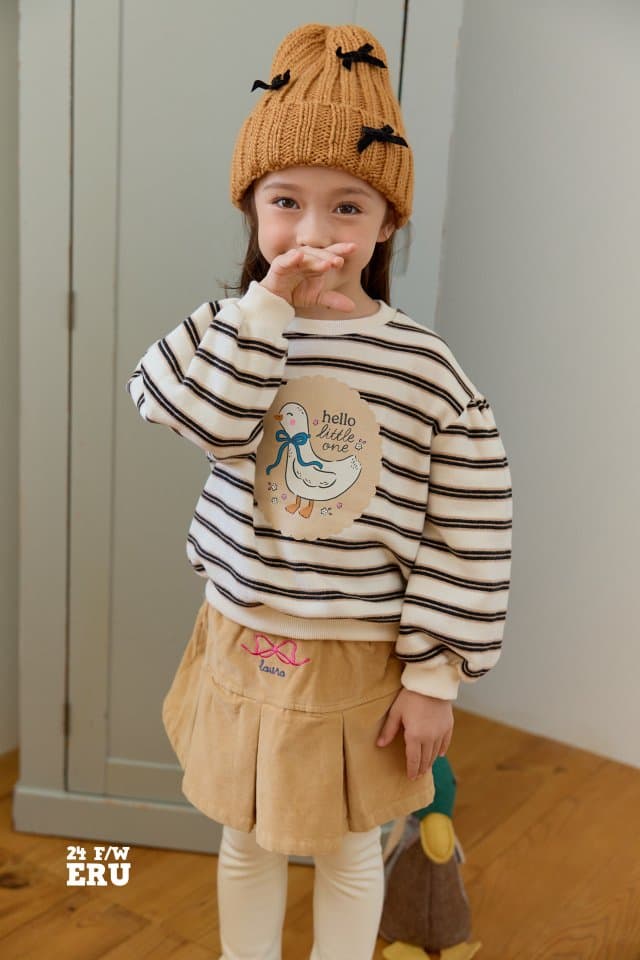 e.ru - Korean Children Fashion - #prettylittlegirls - Duck Stripe Sweatshirts - 2