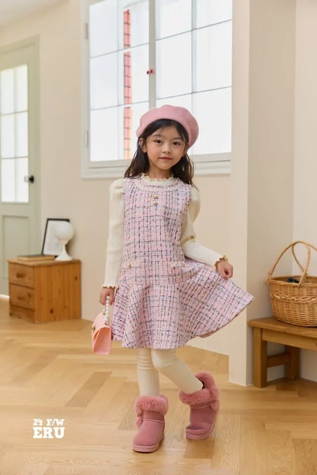 e.ru - Korean Children Fashion - #prettylittlegirls - Tweed Jumper Skirt - 11