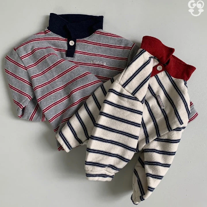 go;u - Korean Children Fashion - #kidsstore - Stripe Tee (with Mom)