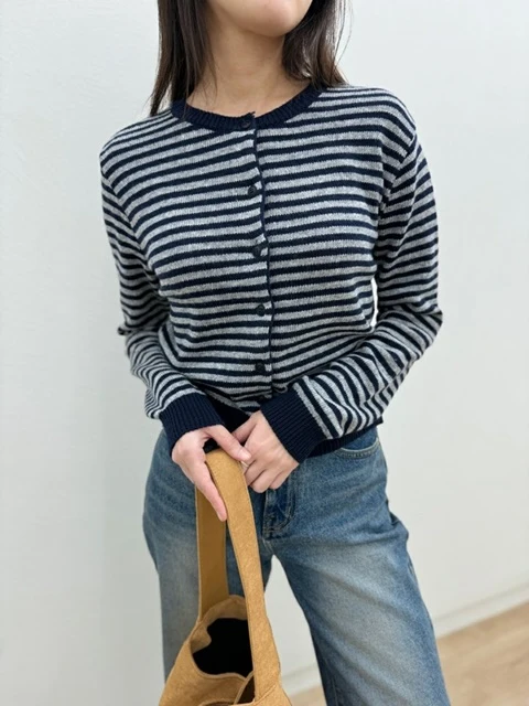 Cashmere Stripe Cardigan