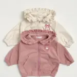 Frill Hood Zip-up Jacket