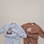 Fleece White Bear Top Bottom Set