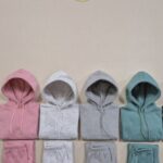 Fleece Hooded Top Bottom Set