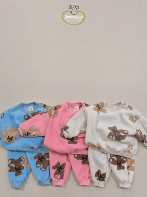 Teddy Fleece Top Bottom Set