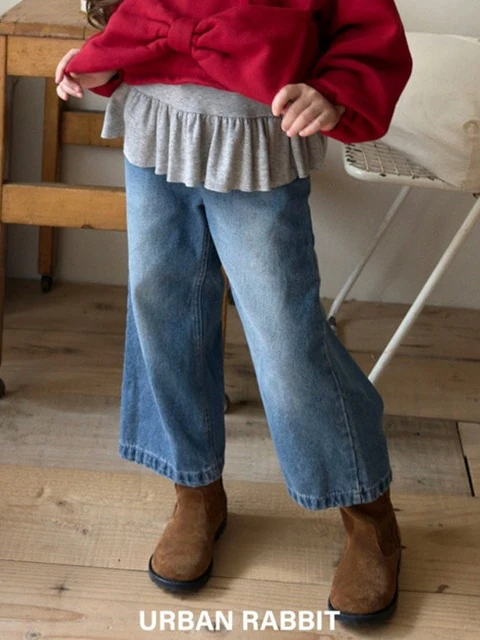 Two-tone Brushed Denim Pants