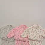 Fleece Flower Half Top Bottom Set