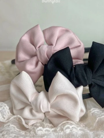 Cream Ribbon Headband