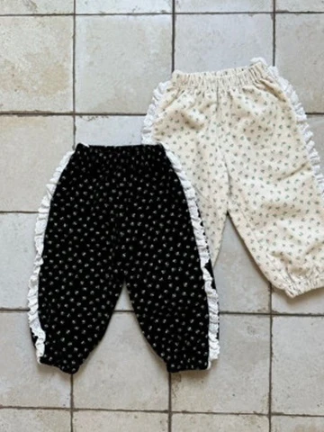 Flower Waffle Lace Pants