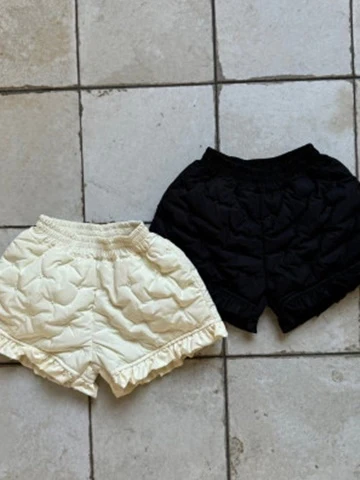 Quilted Frill Winter Shorts