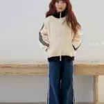 Line Denim Fleece Wide Pants