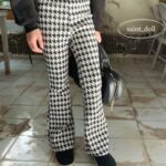 Pattern Bootcut Pants