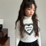 Lace Heart Turtleneck Tee