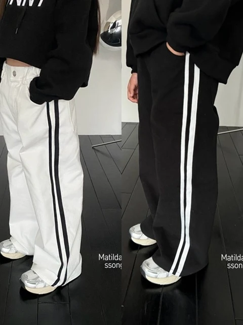 Two Line Tape Wide Pants