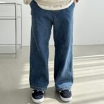 Winter Daily Denim Straight Pants