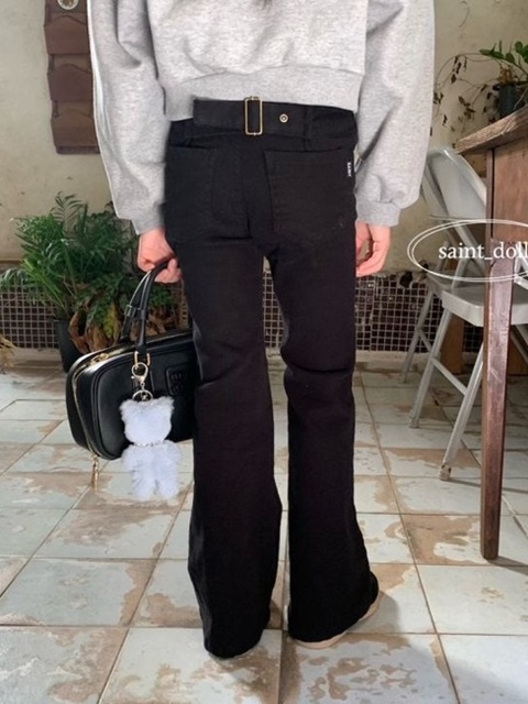 Brushed Bootcut Pants