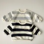 Fleece Stripe Sweatshirt