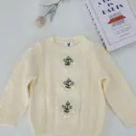 Flower Embroiery Knit Sweater