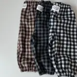 Wool Check Jogger Pants