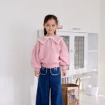 Ribbon Wide Denim Pants