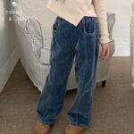 Fleece Denim Pants