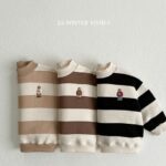 Big Stripe Bear Embroidery Sweatshirts