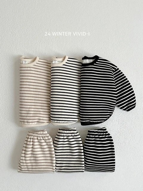 Label Stripe Top Bottom Set