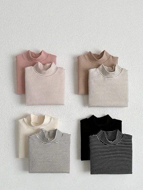 Basic Turtleneck Tee Set