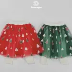 Fleece Christmas Skirt Leggings