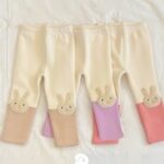 Fleece Rabbit Colored Leggings