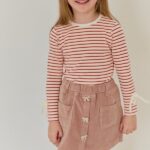 Ribbon Embroidery Corduroy Skirt Pants