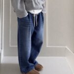 String Denim Pants