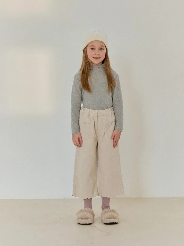 Corduroy Scallop Pants