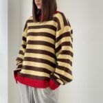 Stripe Wool Knit Sweater