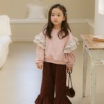 Corduroy Frill Wide Pants