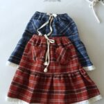 Pocket Check Long Skirt