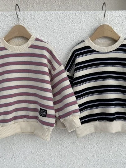 Cream Stripe Sweatshirts