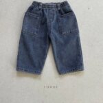 Square Pocket Fleece Denim Pants