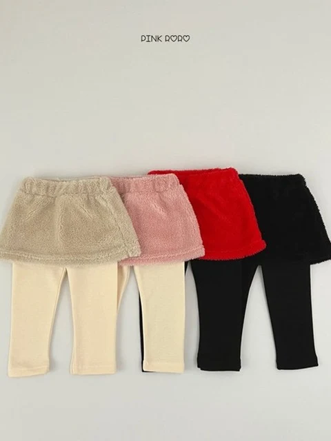 Boa Fleece Skirt Leggings