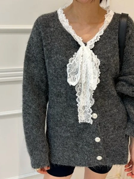 Lace Wool Cardigan