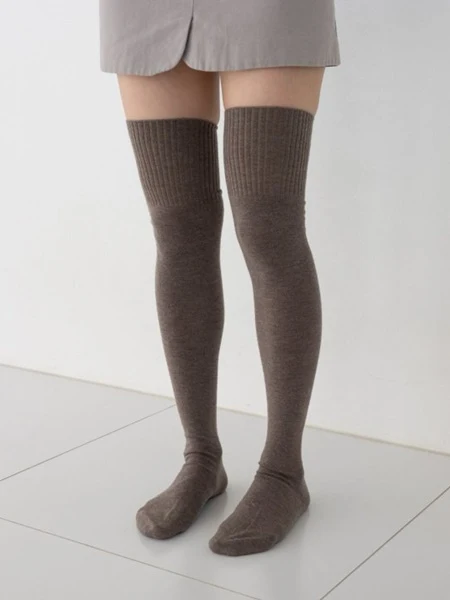 Rawol Wool Rib Knee Socks