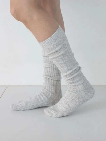 Zaten Cashmere Wool Knee socks