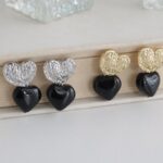 Glie Black Heart Necklace