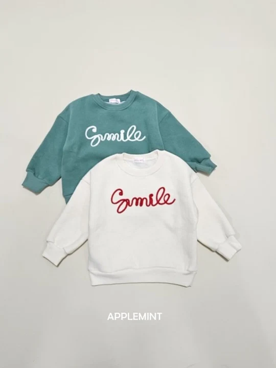 Smile Embroidery Sweatshirts