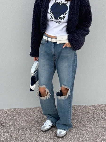 Low Denim Pants