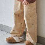 Corduroy Ribbon Wide Pants