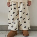 Cotton Ribbon Wide Pants